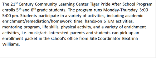 After School Information